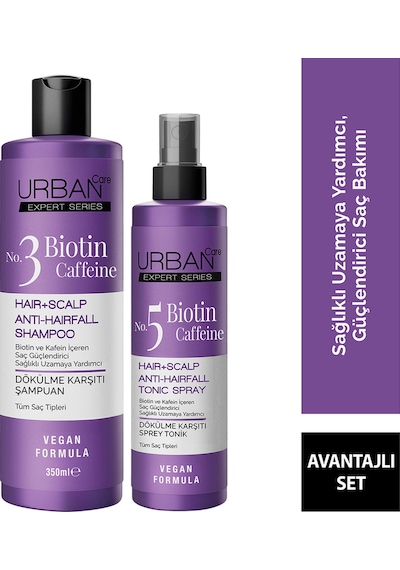 Urban Care Expert Biotin & Kafein Dökülme Karşıtı Şampuan 350 ML + Sprey Tonik 200 ML
