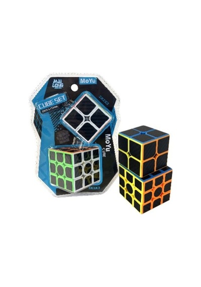 Moyu 3x3 & 2x2 Fiber Karbon Küp Set Zeka Küpü Akıl Küpü Rübik Küp