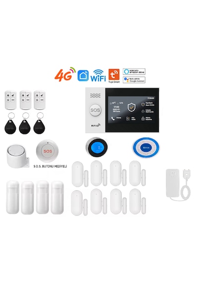 Obiem Pgst Obiem Akıllı Ev Güvenlik Alarm Sistemleri Kolay Kurulum Sim /google Asistan/amazon Alexa/tuya Smart