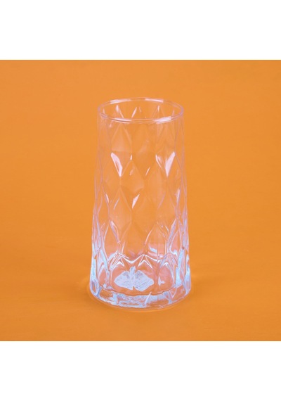 İpekk Kafes Cam Bardak - Şeffaf - 520 Ml Renkli