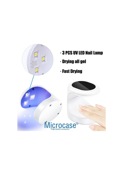 Microcase Kalıcı Oje Protez Tırnak Mini Uv Led Oje Kurutucu - Al5159