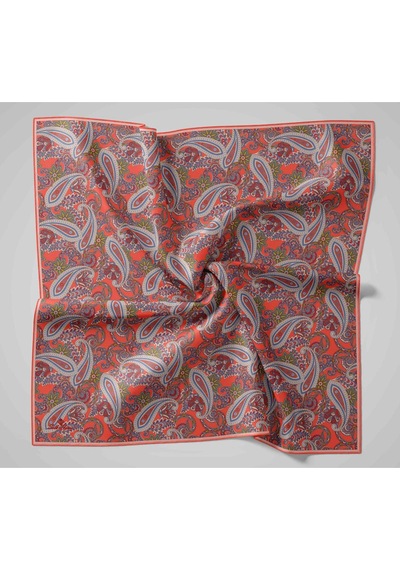 Silk Home Yaz Esintisi Eşarp 150002-15 Parlak Turuncu, Mavi, Yeşil, Gri