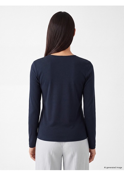 Lcw Everyday Lacivert Bisiklet Yaka Kadın Body