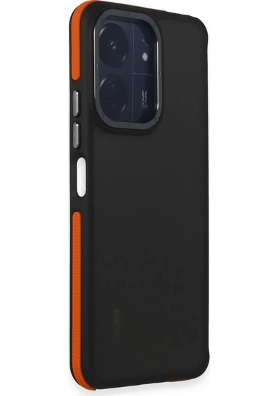Newface Xiaomi Redmi 13c Harvel Kapak - Turuncu Siyah