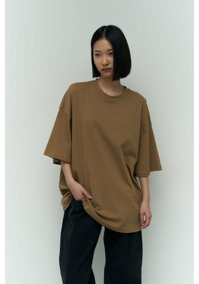 Mai Studios Co. I Like Mama Açık Haki Oversize T-shirt Haki