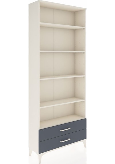 Arges Dolap 5 Raflı 2 Çekmeceli 88x30x221 Aytaşı-antrasit Aytaşı
