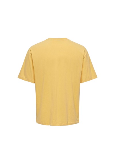 Only O Yaka Baskılı Erkek T-shirt Onsmanı Lıfe Rlx Hıdeout Ss Tee Bej