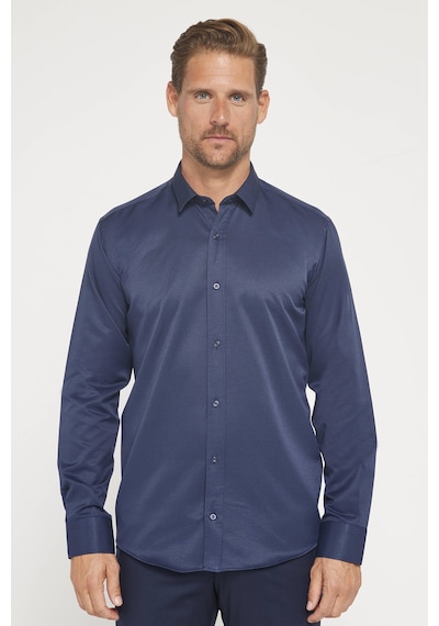 Tudors Modern Slim Fit Pamuklu Kolay Ütü Armürlü Erkek Gömlek-31493 Lacivert Tudors Modern Slim Fit Pamuklu Kolay Ütü Armürlü Erkek Gömlek-31493 Lacivert
