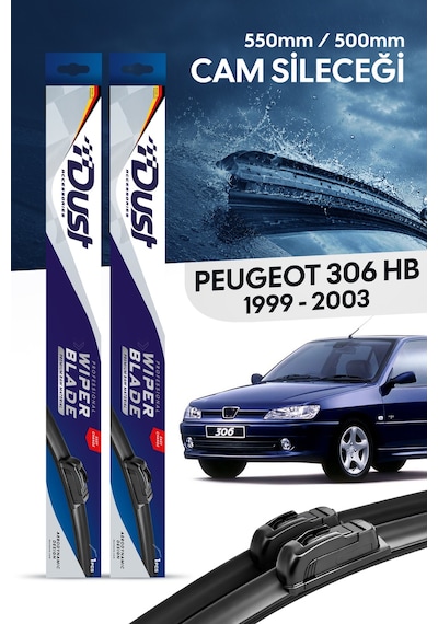 Peugeot 306 Hatchback Silecek Takımı 1999-2003 Uyumlu 550mm/500mm