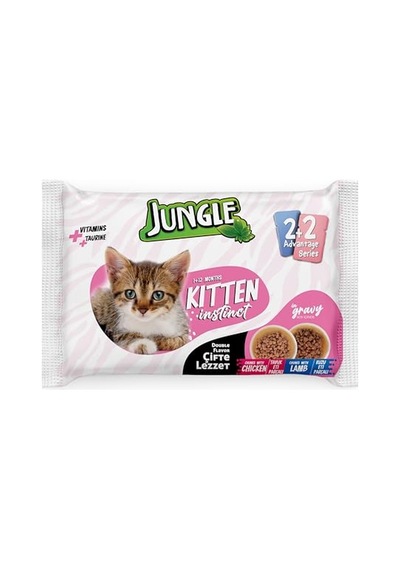 4 X 100 Gr Çift Lezzet Pouch Yavru Kedi Tavuk-kuzu 100 G