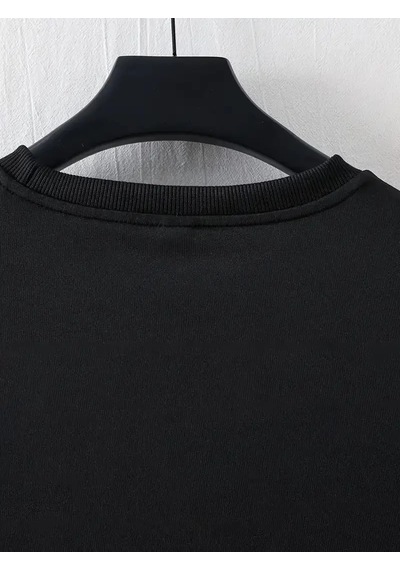 Ertaştrendstore Erkek Baskılı T-shirt Kısa Kol Bisiklet Yaka Regular Fit Yazlık Tişört - Siyah Çok Renk