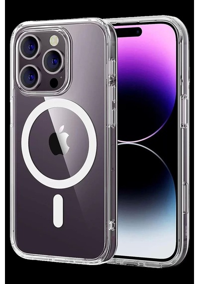 Apple İphone 16 Pro Max Combo Sert Şeffaf Magsafe Kapak - Şeffaf
