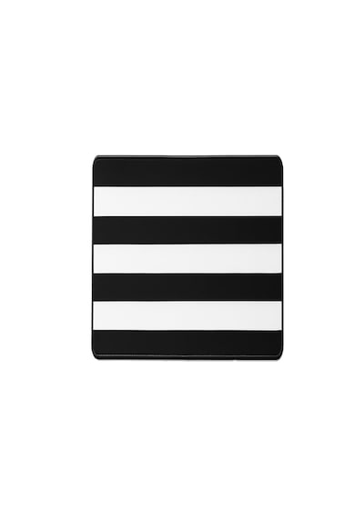 Siyah - Beyaz Kaydırmaz Tabanlı Mat Mouse Pad 32x24cm - Fc1068
