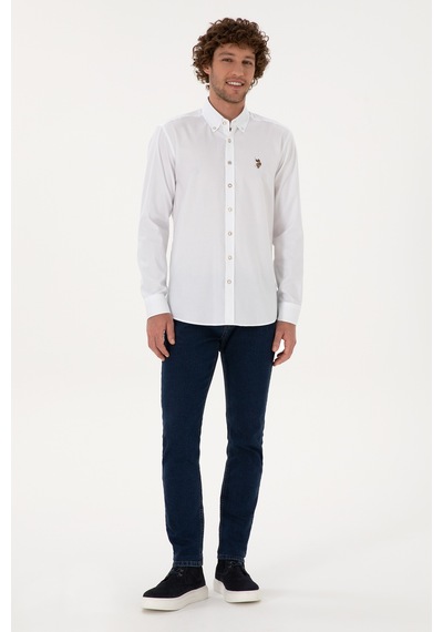 U.s. Polo Assn. Erkek Beyaz Gömlek Basic 50307676-vr013 Beyaz U.s. Polo Assn. Erkek Beyaz Gömlek Basic 50307676-vr013 Beyaz