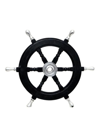 Denizcilik Grubu-marine Pirinç Aksesuar-ahşap Dümen-61x61x5 Cm-j