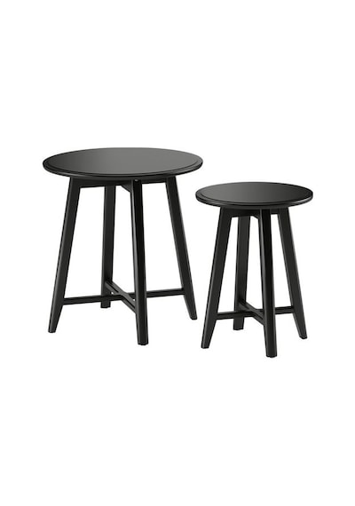 Ikea Kragsta Sehpa Seti, Siyah