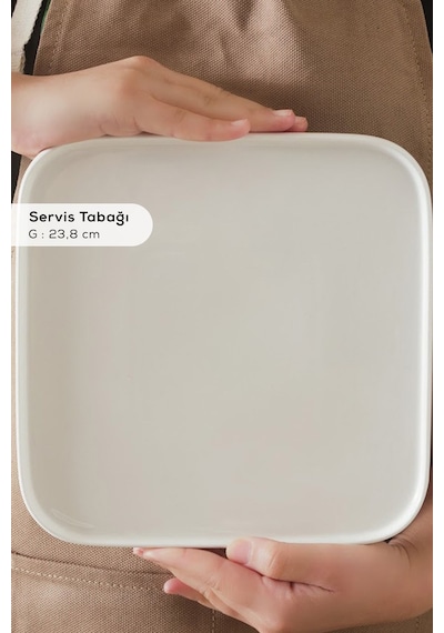 Karaca  Stream Bone Cubique 35 Parça 6 Kişilik Kahvaltı Takımı