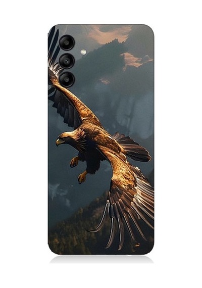 Samsung Galaxy A55 Uyumlu Uçan Kara Kartal Desenli Silikon Kılıf