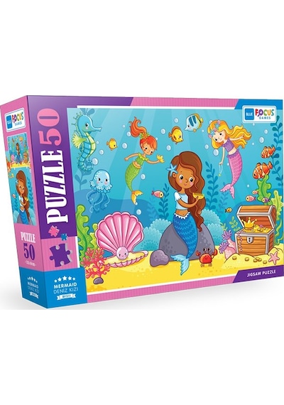 50 Parça Puzzle - Mermaıd Deniz Kızı