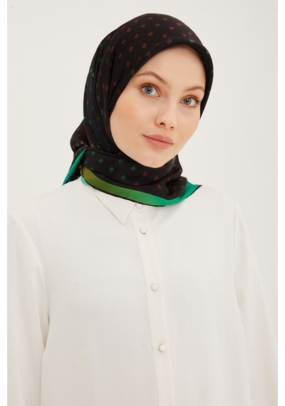 Armine Saf İpek Eşarp Sura İpek - 8936d01 04 Siyah