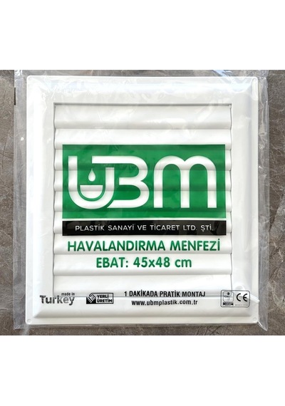 Ubm 45x48 Banyo Wc Havalandırma Menfezi Yapışkanlı Cam Menfez Hediyeli