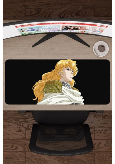 Ginga Eiyuu Densetsu Anime V1 - 70x30 Xl Gaming Kauçuk Kaymaz Taban Mouse Pad Fare Altlığı