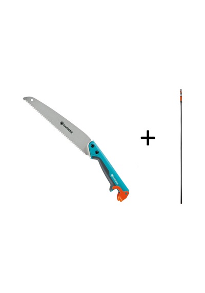 Gardena 8737 Bahçıvan Testeresi + 3721 Combisystem 210-390cm Teleskopik Sap