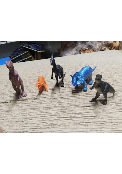 Plastik Oyuncak Dinozor Seti 4 Adet 10 Cm Ve 15 Cm Dinazor Hayvan Figürü