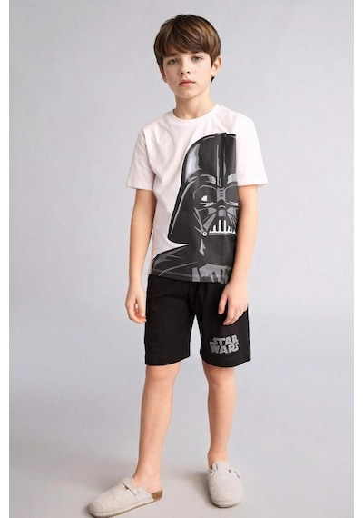 Defacto Star Wars Regular Fıt 2li Pijama Takımı Erkek Çocuk E0336a826smwt34 Beyaz-wt34