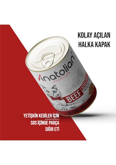 Anatolian Premium Karışık Parça Etli Yetişkin Kedi Konservesi 12 X 400 G