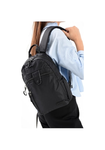 Baginn Unisex Sırt Çantası Paraşüt Kumaş Hafif Çok Cepli Yağmur İtici Kumaş 32 22 Cm 571 Collection Siyah
