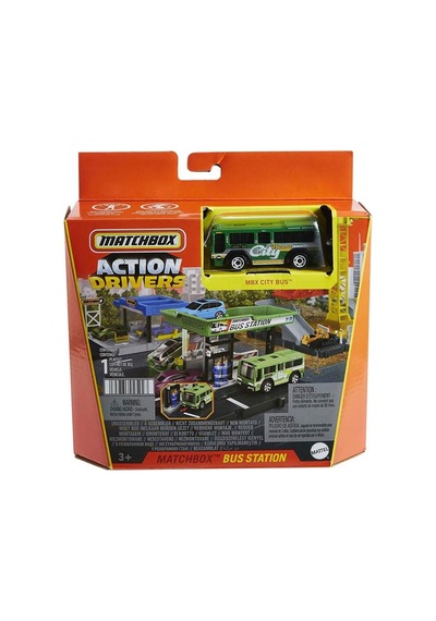 Matchbox Aksiyon Sürücüleri Otobüs Durağı Oyun Seti Veya Pizza Hut Temalı Oyun Seti
