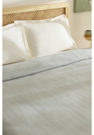 Karaca Home Maye %100 Pamuk Fırfırlı Çift Kişilik Tek Pike Mint Mint