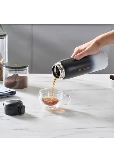 Skyfall Çelik Sızdırmaz Termos 500 Ml Siyah Açık Beyaz