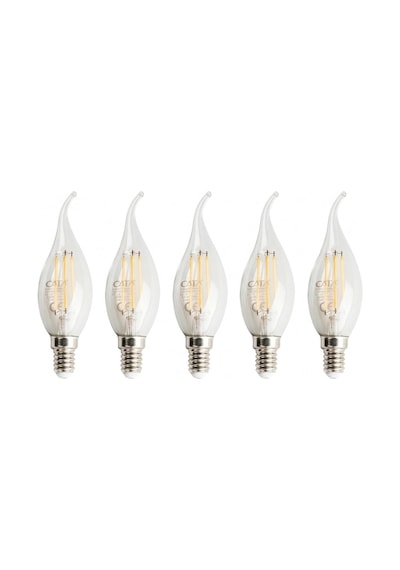 Amberled 10 Adet Kıvrık Buji Ampul 4w Şeffaf Filament Rustik Led Ampul E14 Duy, 3200k Günışığ Standart