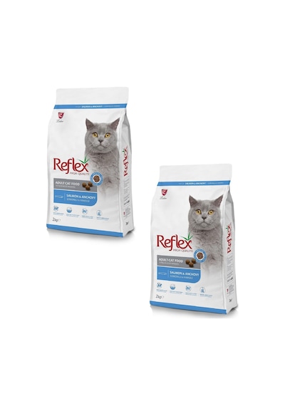 Reflex Salmon Anchovy Somonlu ve Hamsili Yetişkin Kedi Maması 2 x 2 KG