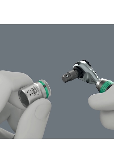 Wera 8011 Zyklop Mini 4 Bits Tutuculu Cırcır, 1/4", 1/4" X 50 Mm