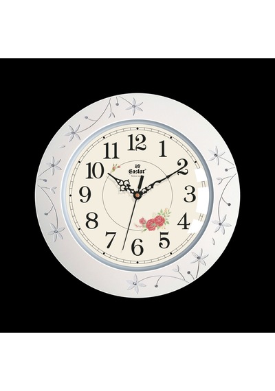 Eastar AW7011 A Doğal Ahşap Çerçeveli Sessiz Duvar Saati (34.8 cm)