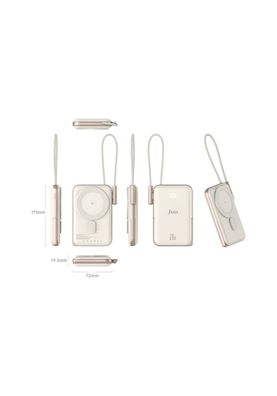 Juo MT03280 10000 mAh Standlı 20 W Type-C Magsafe Powerbank Beyaz