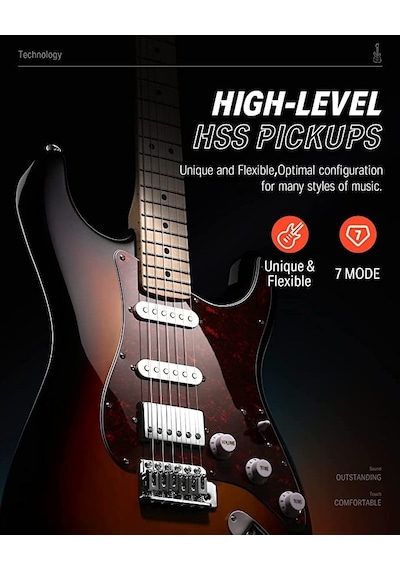 Donner Dst-152 Full-size St Elektro Gitar Seti Sunburst