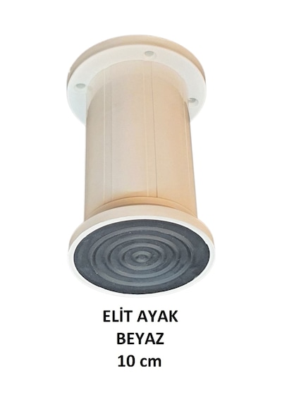 Elit Ayak, 10 Cm Beyaz Baza, Yatak, Koltuk, Masa, Kanepe Ayağı Beyaz