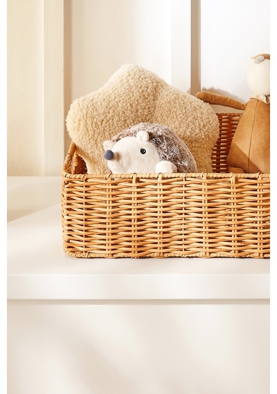 Ocean Home Textile Çocuk Odası Yıkanabilir Bej Pp Rattan Sepet 36 X 26 X 12 Cm