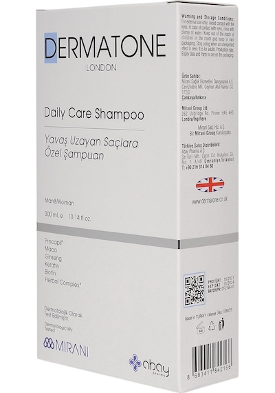 Dermatone For Slow Growing Hair Yavaş Uzayan Saçlara Özel Şampuan 300 ML