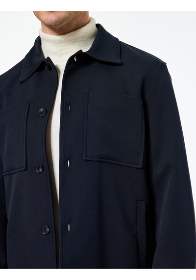 Koton Uzun Kollu Cep Detaylı Düğmeli Gömlek Yaka Slim Fit Mevsimlik Ceket Lacivert 6wam20217hw Lacivert Koton Uzun Kollu Cep Detaylı Düğmeli Gömlek Yaka Slim Fit Mevsimlik Ceket Lacivert 6wam20217hw Lacivert
