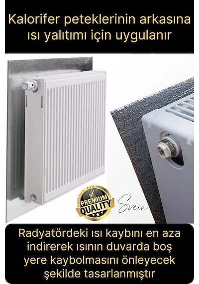 3 Adet Petek Arkası Isı Yalıtım Levhası Radyatör İzolasyon Kalorifer Ev Ofis Tasarruf Arkalığı