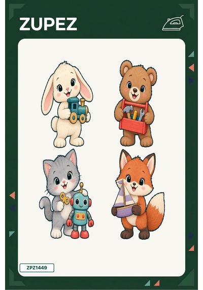 Minik Oyuncak Tamiri 19x25 Cm Ütüyle Uygulanan Baskı Zpz1449 - 928157846