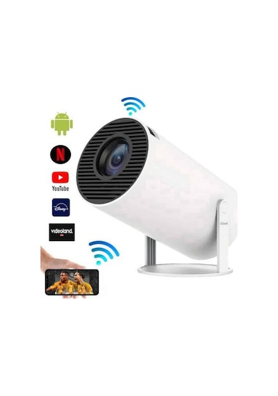 Sinema Projektörü Android Hdmı Usb Wifi Ses Çıkışlı Ayaklı Projeksiyon Taşınabilir