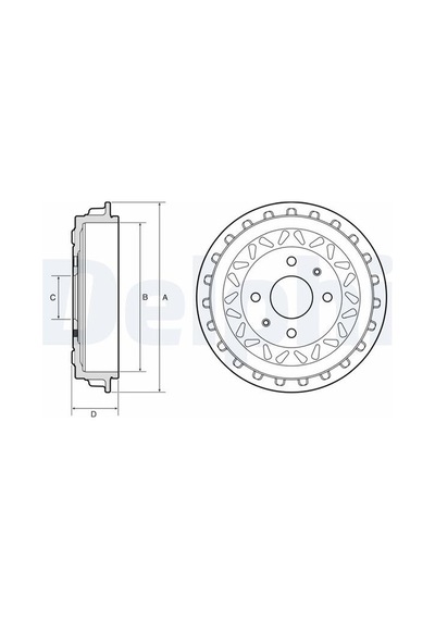 Delphı Bf663 Fren Kampanası Arka Fıat 500 20 Ev 52127281 -