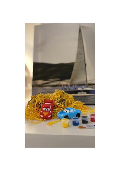 Mcqueen & Sally Boyama Seti 6 Renk Boya 2 Fırça 7.5 Cm Çocuk & Çift