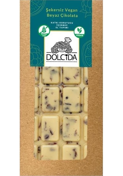 Dolcida Şekersiz Orman Meyveli Beyaz Çikolata 100 G